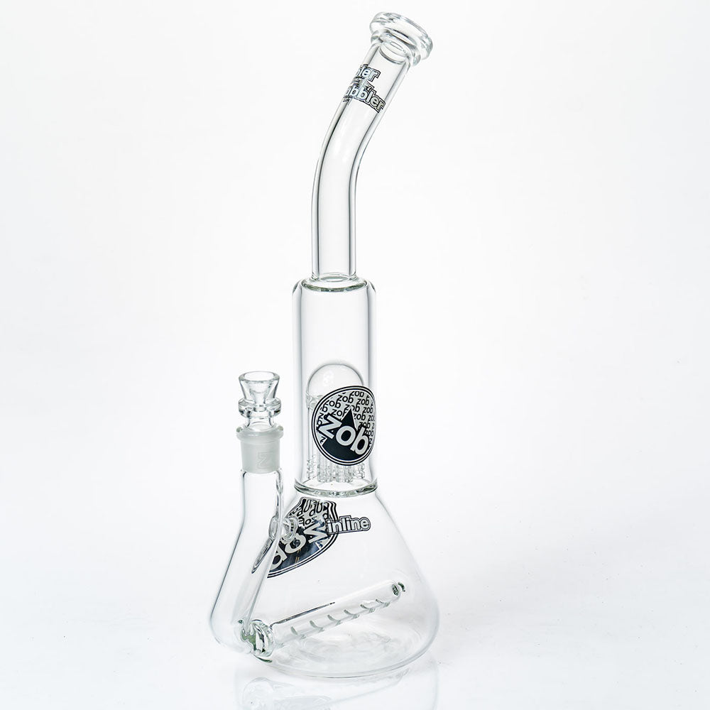 Zob 16 inch Stemless Inline Diffused Beaker Wubbler with 8 Arm Tree Percolator