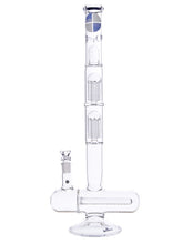 Zob 22 inch Inline Diffused Straight Tube with Double 8 Arm Tree Percolator